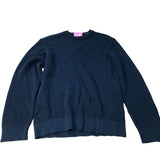 River Island Navy Waffle Knit Sweater Men's Medium Long Sleeve Casual