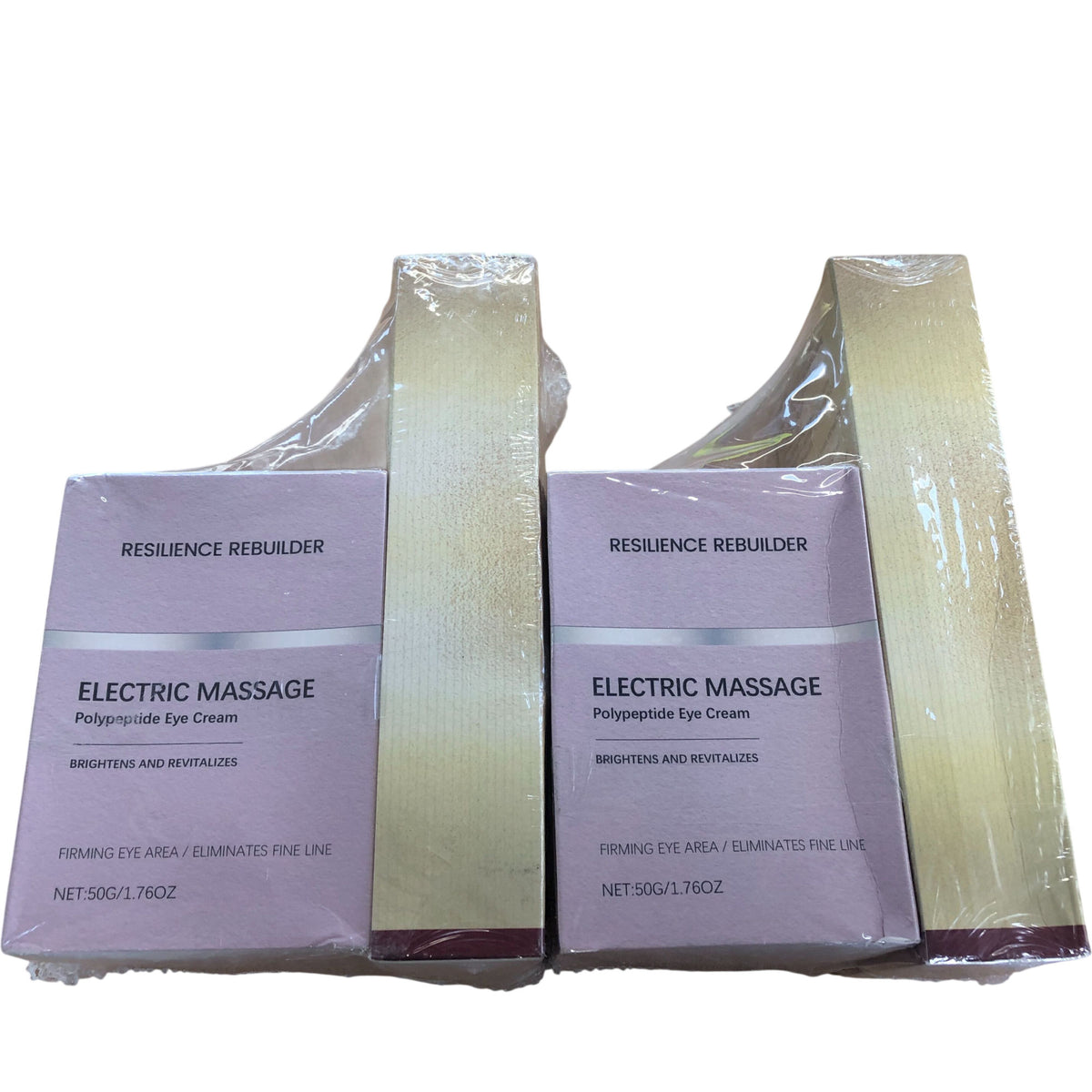 Electric Massage Polypeptide Eye Cream Resilience Rebuilder Skin Care -Two Pack