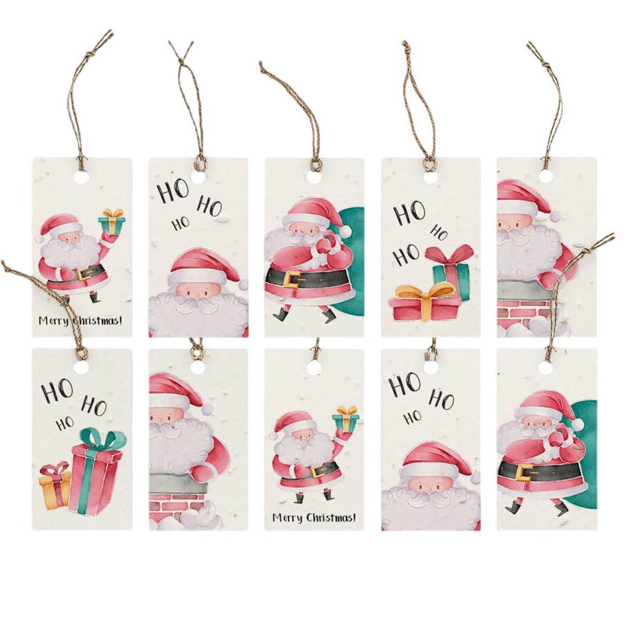 Eco Friendly Biodegradable Gift Tags Ho Ho Ho Pack of 20 Stylish Holiday Tags