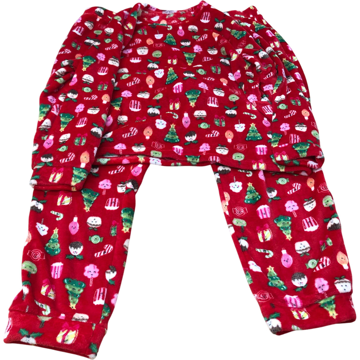 Festive Pyjama Set XXL Women's Red Christmas Patterned Sleepwear