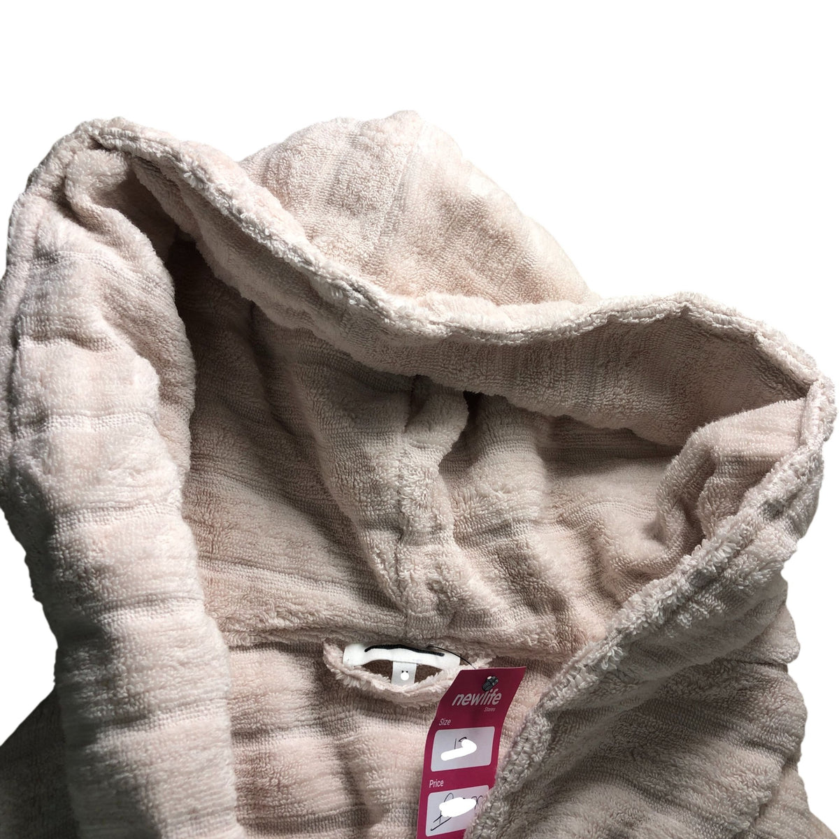 Women's Robe Soft Pink Organic Cotton Hooded Nightwear Size XS
