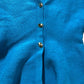 River Island Women's XS Cardigan Blue Knit Long Sleeve Button Front