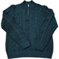 Crew Clothing Company Quarter Zip Neck Cable Sweater Dark Green Size M