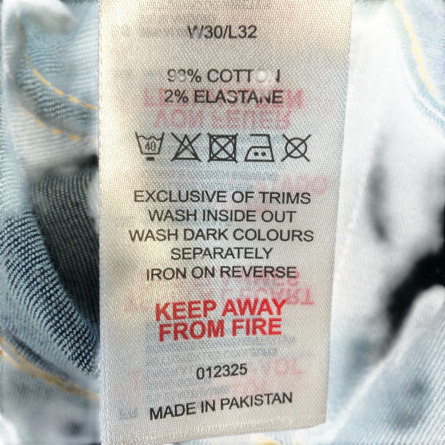 Onfire W30 L32 Jeans Men's Denim Blue Cotton