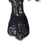 Branded Black Lace Peplum Top Size 12 Women's Ruffle Detail Romantic Style