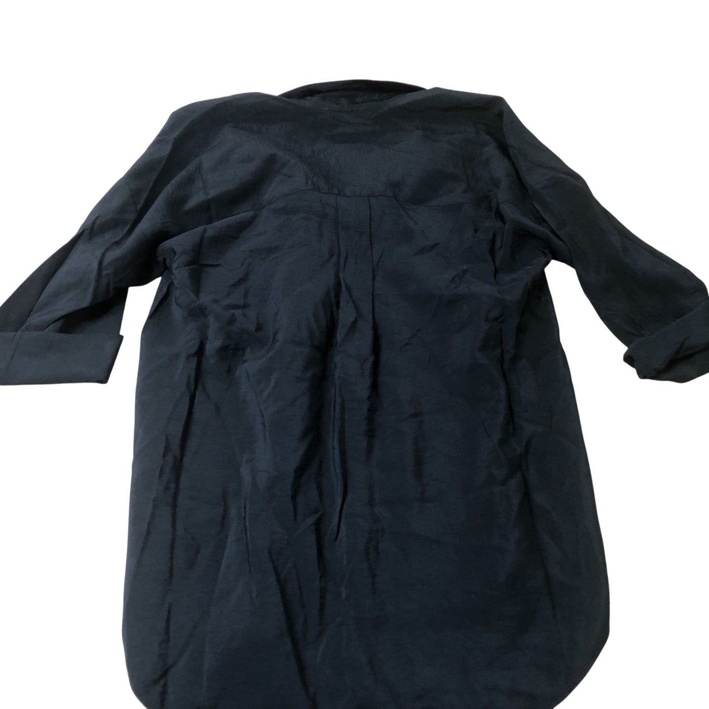 Black Tunic Top Women's V Neck Long Sleeve Casual Wear XS