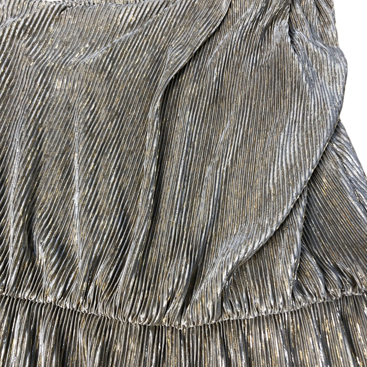 River Island Shiny Pleated Jumpsuit Size M Women's Gold Metallic Lounge Wear