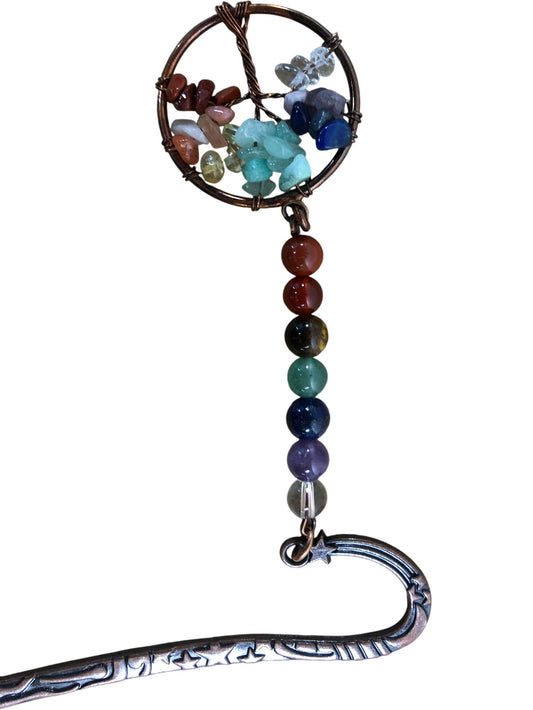 JOVIVI Handmade Bookmark with Tree of Life Design and Multicoloured Beads