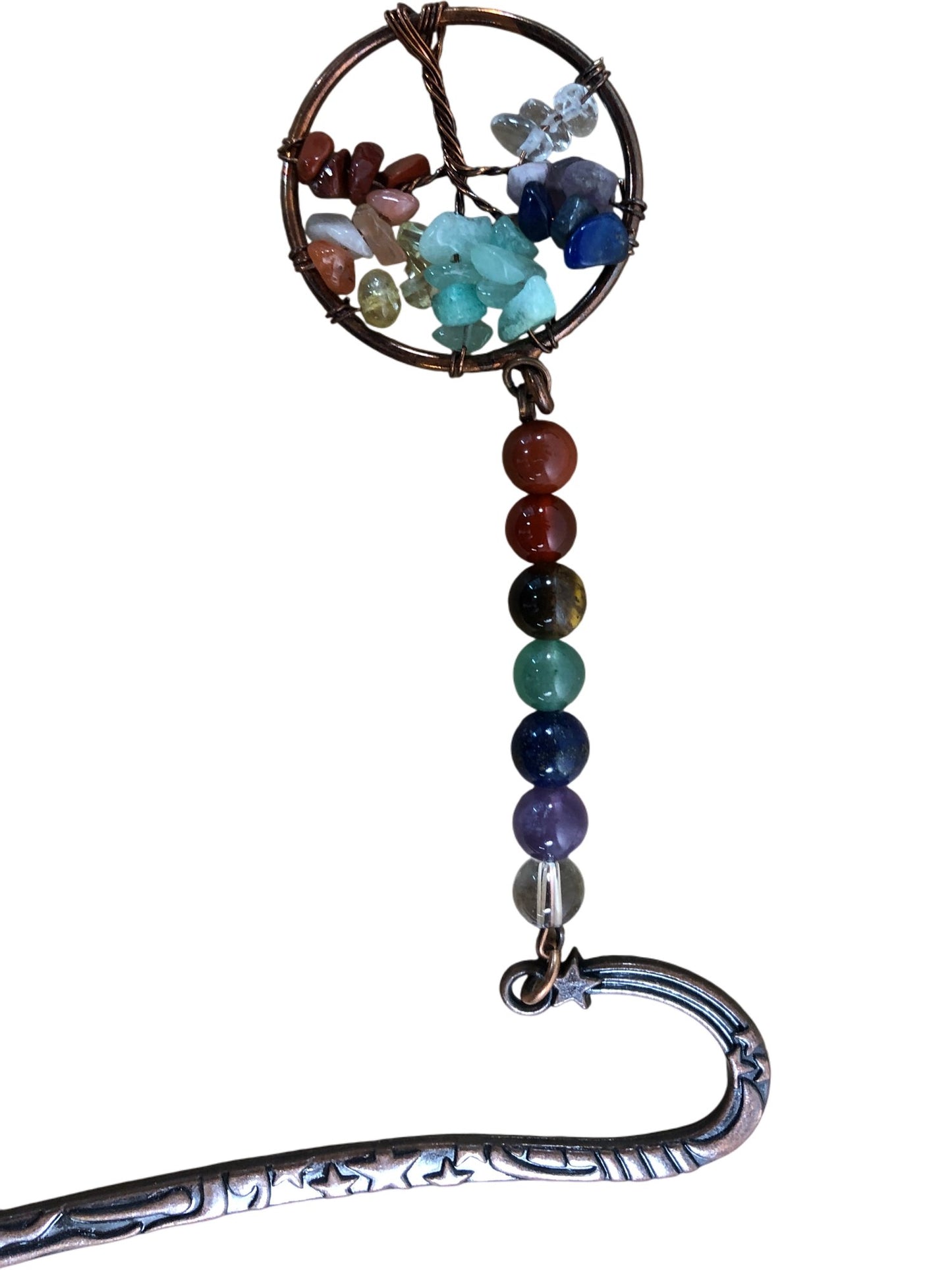 JOVIVI Handmade Bookmark with Tree of Life Design and Multicoloured Beads