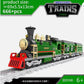 MOC Bricks Model Toy with Railway Tracks Ausini Steam Train Building Blocks Set