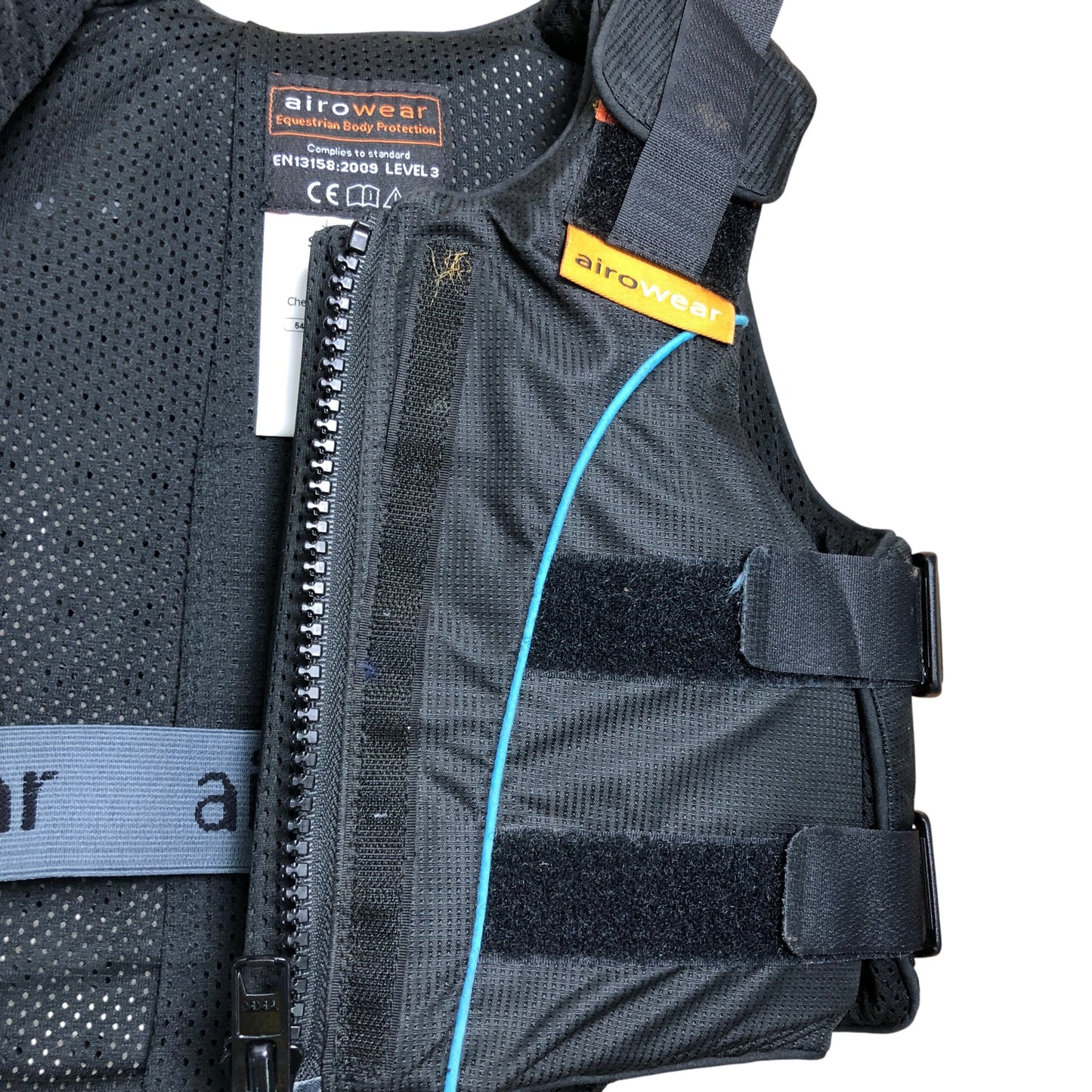Airowear Equestrian Body Protection Y2 Short Black Turquoise Level 3 Safety Vest