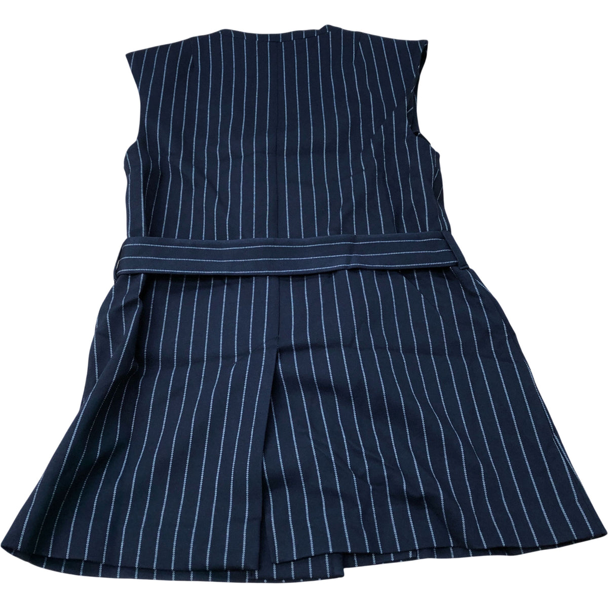 River Island Pinstripe Jacket Women's Sleeveless Belted Formal Style