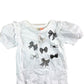River Island Mini Girls White Bow Print Top Size 12-18 Months Cotton