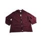 River Island Women's Burgundy Cardigan UK Size XS Soft Knit Button Up Design