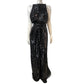 Ted Baker Black Sequinned Jumpsuit Size 16