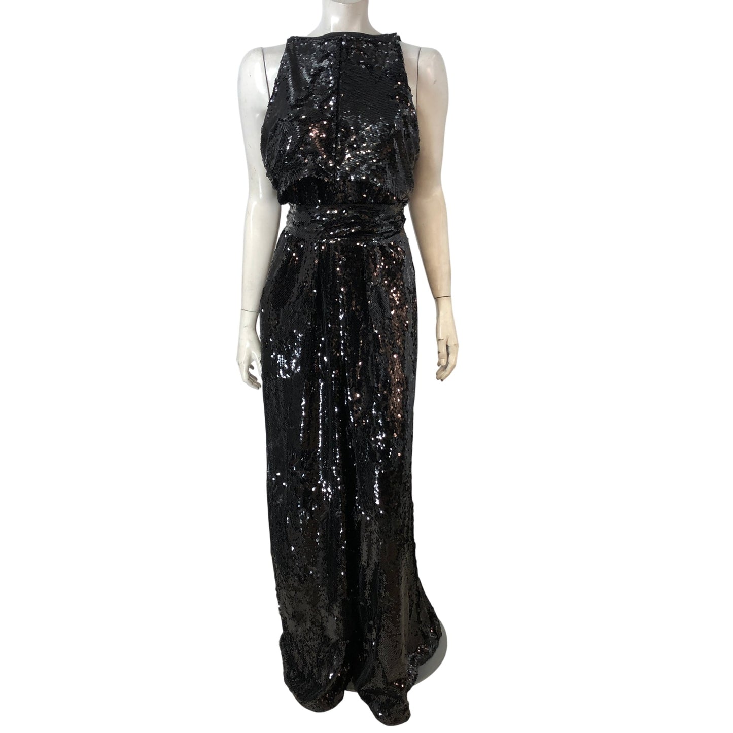 Ted Baker Black Sequinned Jumpsuit Size 16