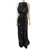 Ted Baker Black Sequinned Jumpsuit Size 16