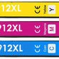 HP 912XL Black Cyan Magenta Yellow Ink Cartridge Set High Yield Compatible