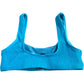 River Island Crop Top UK10 Women's Stretchy Knitted Bright Blue Swimwear