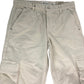 River Island Loose Cargo Trousers UK32 Men's Beige Cotton Lightweight Pants
