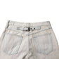 Zara Wide Leg Jeans UK 8 Tall Women's High Waisted Cotton Pale Blue