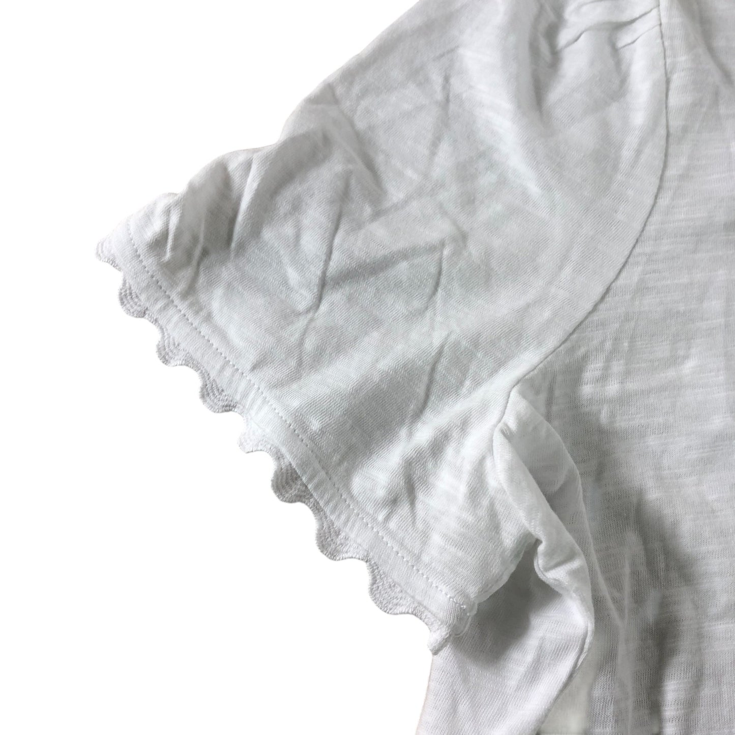 White Scalloped T-Shirt - Size 12