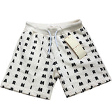 Marni Boys Shorts Age 8 Cream with Black Lettering Elastic Waistband
