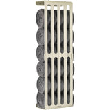 Towel Storage Rack Wall Mounted Adjustable Carbon Steel 4-6 Towels Matte Cream