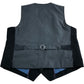 Velvet Waistcoat Size 40 Pure Black Men's