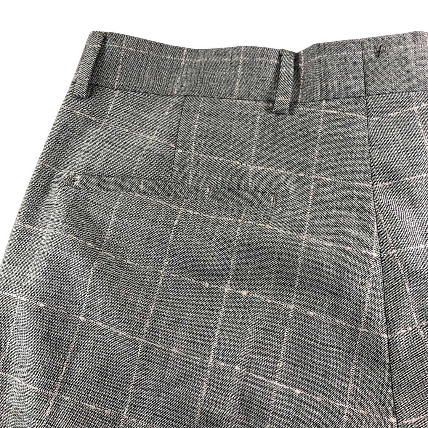 Grey Checked Trousers - Size 34R