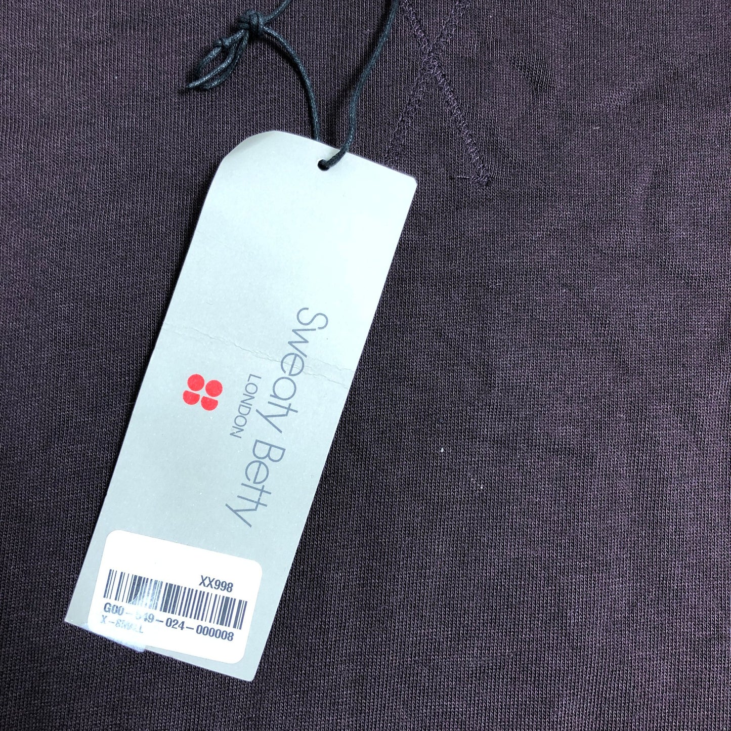 Sweaty Betty Women's Activewear Long Sleeve Top UK36 X Small Dark Brown