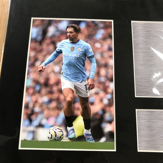 Jack Grealish Signed Print Display A4 Manchester City Football Memorabilia