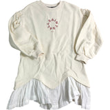 All Saints Girls Sweatshirt Dress 3-4 Years Cream Ruffle Detail Long Sleeve