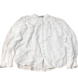 Baukjen White Long Sleeve Button Up Shirt Women's Size 14 100% Tencel