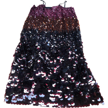 River Island Sequin Dress Women's Sleeveless Evening Party Dress Red Black