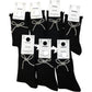 Women's Ankle Socks Black With Bow Detail 7 Pack Size UK 4-8