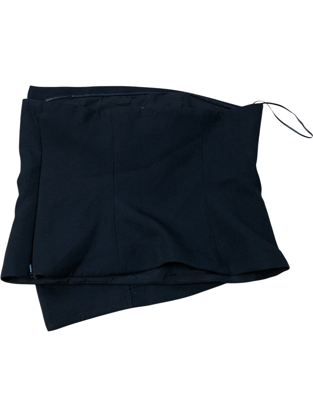 River Island Black Strapless Top UK10 Women's Pleated Design Lightweight Fashion
