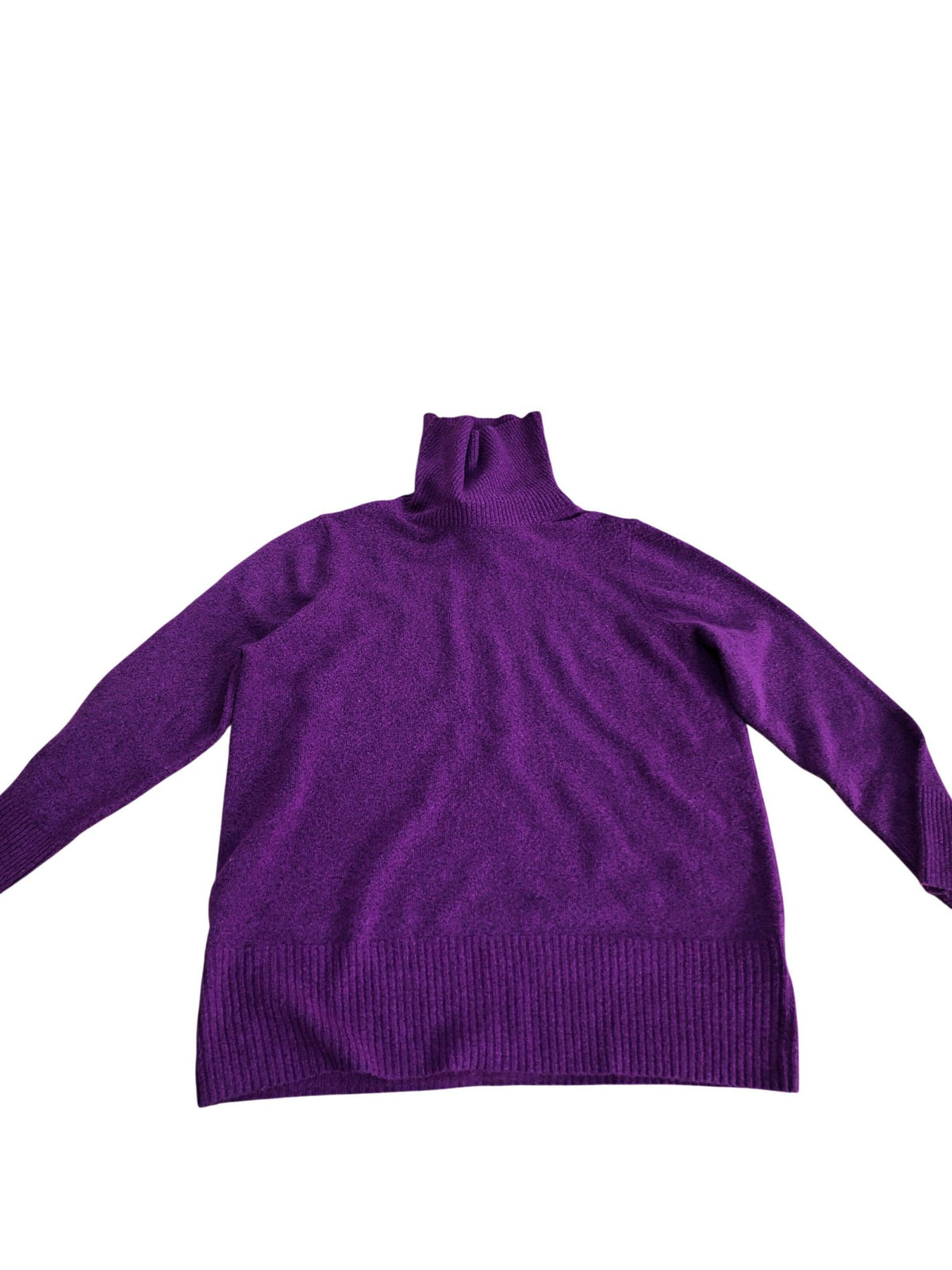 Roll Neck Sweater Size UK18 Women's Purple Knitted Acrylic Blend Jumper