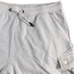 BORN RICH Cargo Shorts XL Men's Light Grey Cotton Blend Elastic Waist