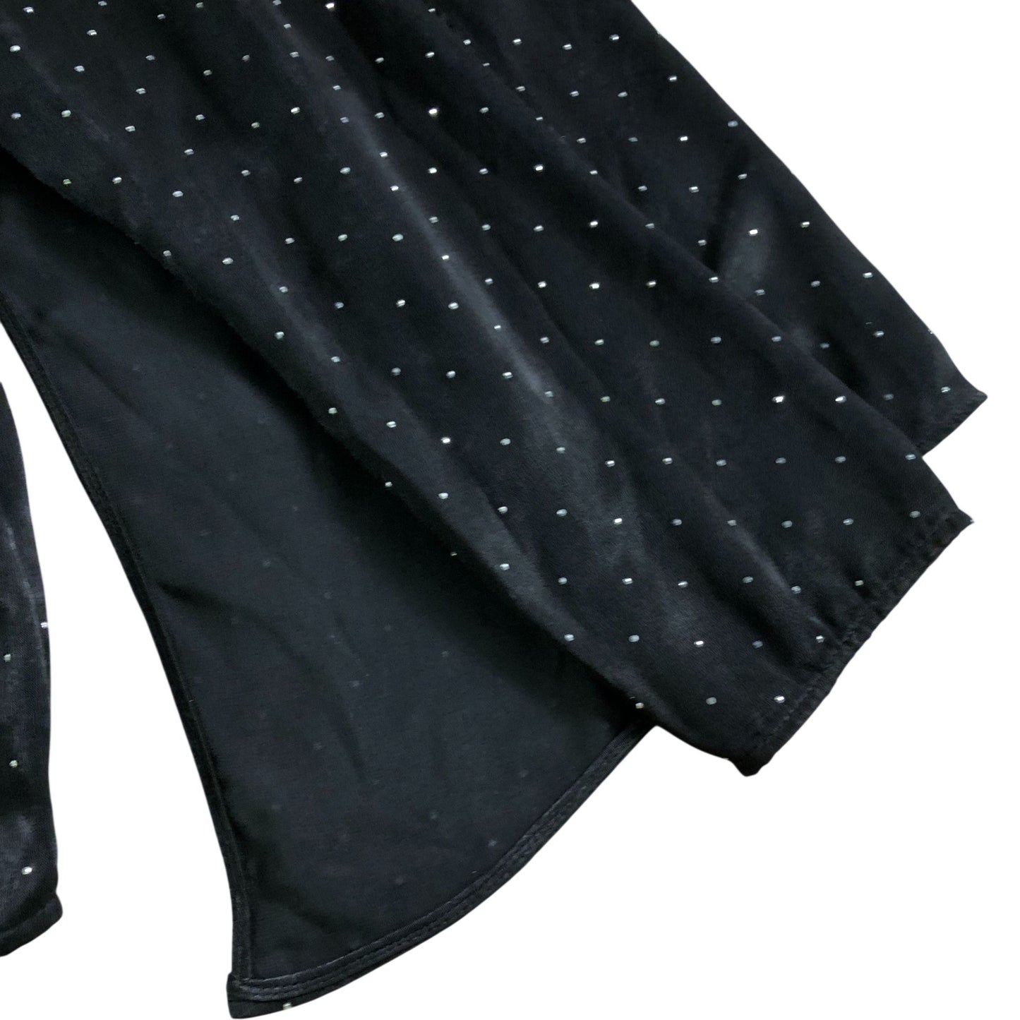 River Island UK16 Women's Black Long Sleeve Top with Silver Dots