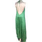 River Island Poolside Dress Size M Women's Green Embroidered Halter Neck