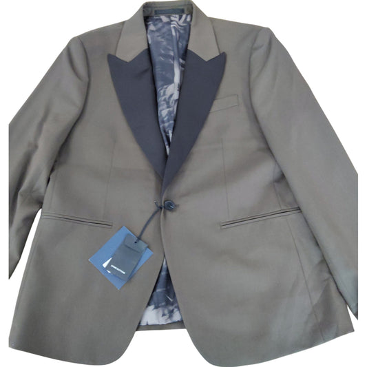 River Island Studios 40S Men's Suit Jacket Blazer Olive Green Slim Fit New