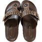 Azalea Wang Studded Slide Sandals UK Size 6 Women's Brown Buckle Design