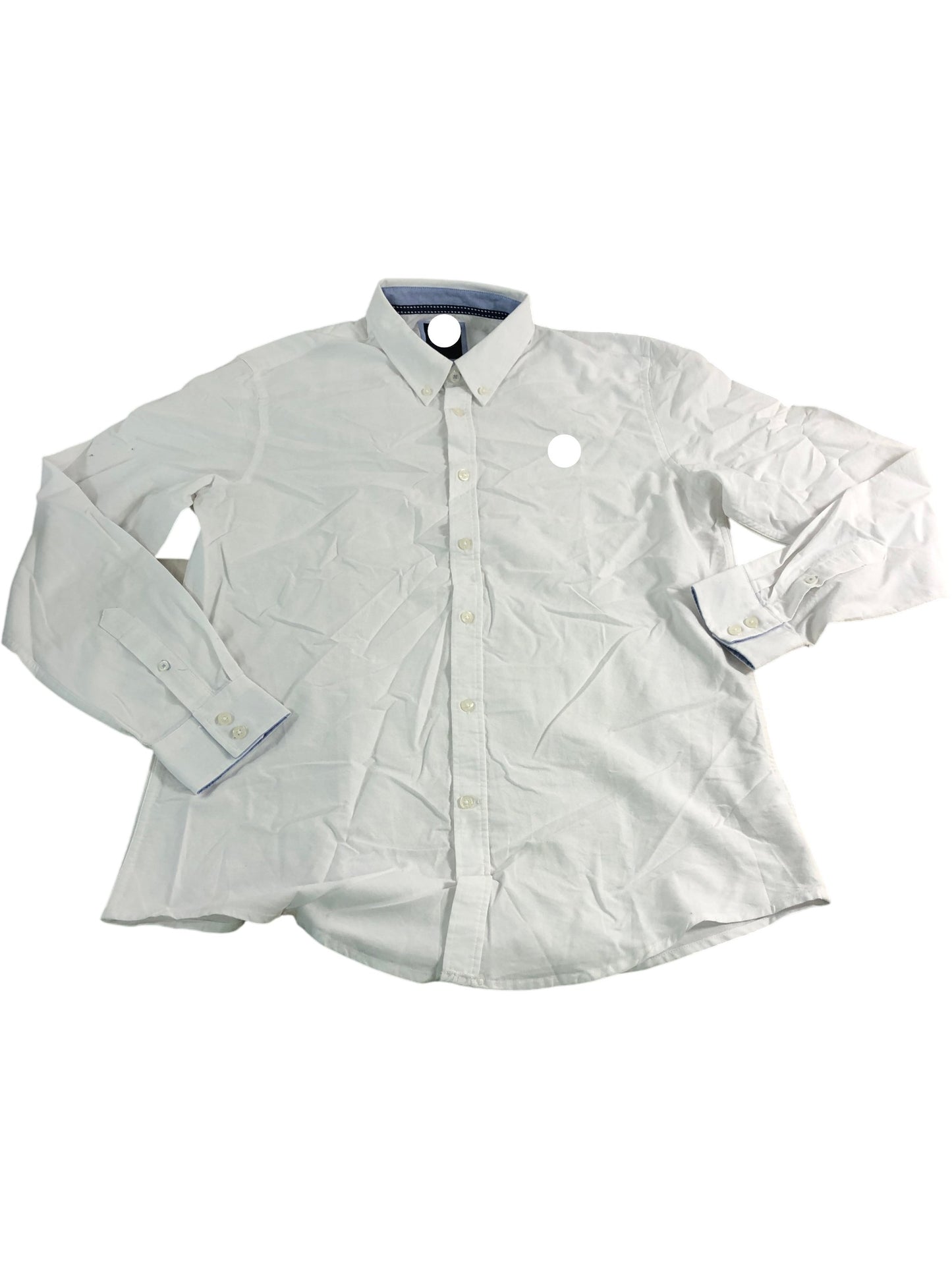 Branded Slim Fit White Shirt Size L Men's Cotton Smart Casual