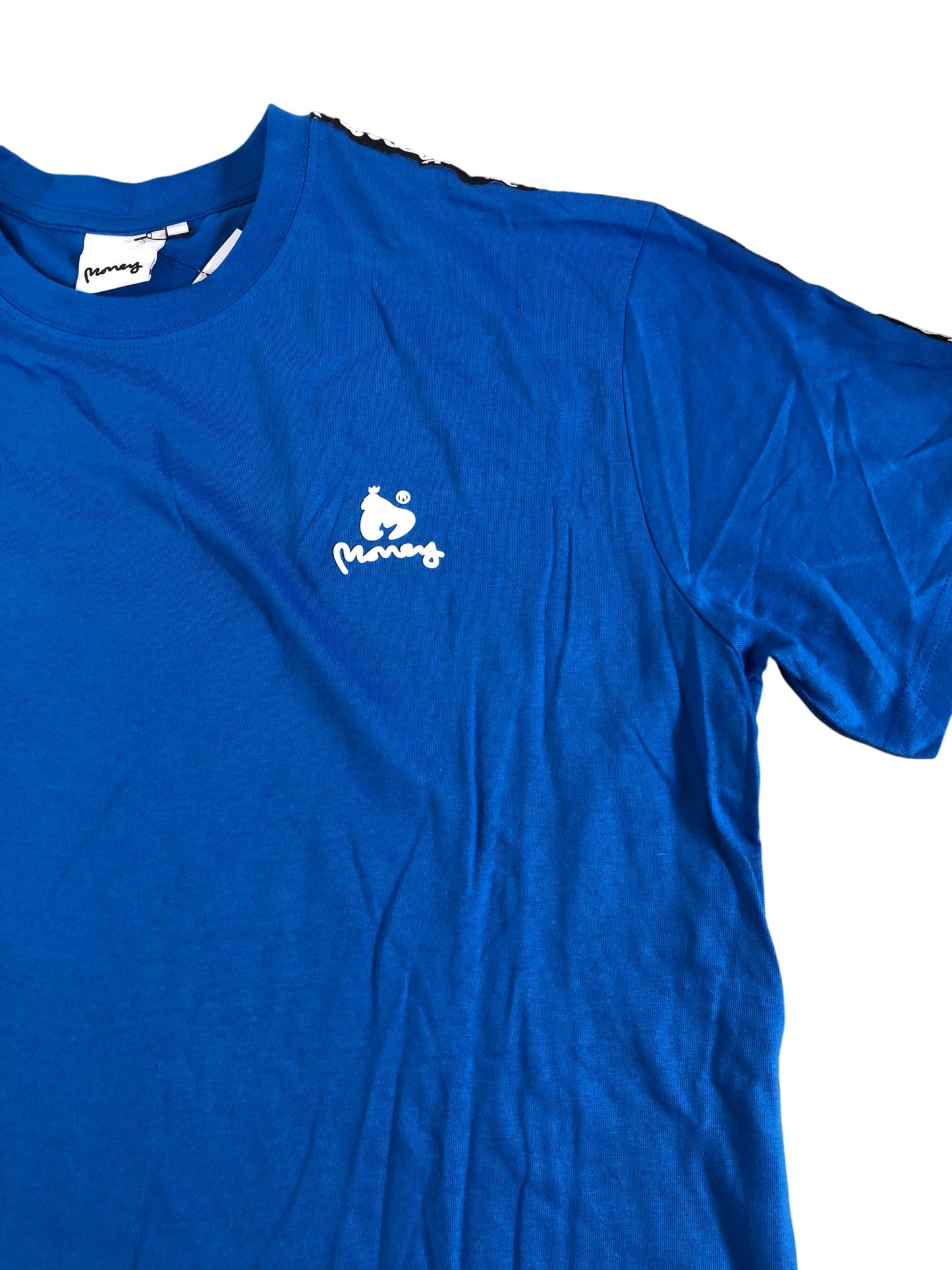 MONEY XL T-Shirt Men's Blue Cotton Casual Short Sleeve Graphic Tee