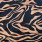 River Island Tiger Print T-Shirt Ladies Casual Brown Black Patterned Top