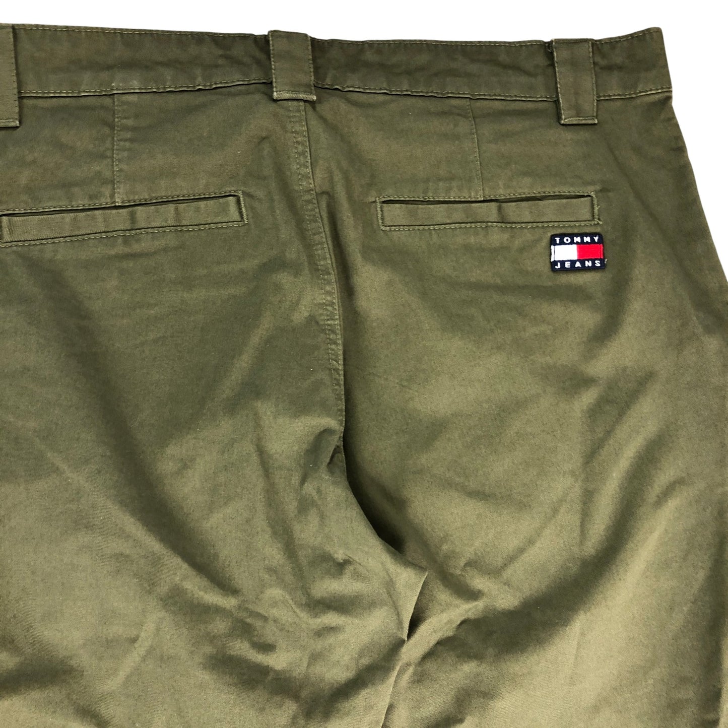 Tommy Jeans Chinos 36x30 Men's Casual Olive Green Stretch Comfortable