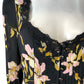 RIVER ISLAND Floral Mini Dress UK14 Women's Long Sleeve Lace Detail Black