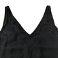 Branded Black Lace Trim Vest - Size 8