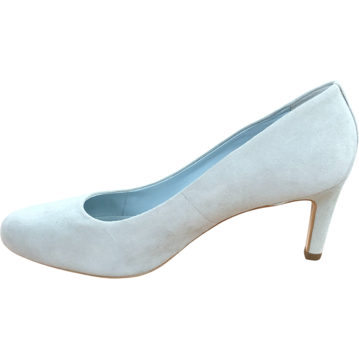 Lizzie Court Heels UK5 Women's Suede Mid Heel Pale Blue